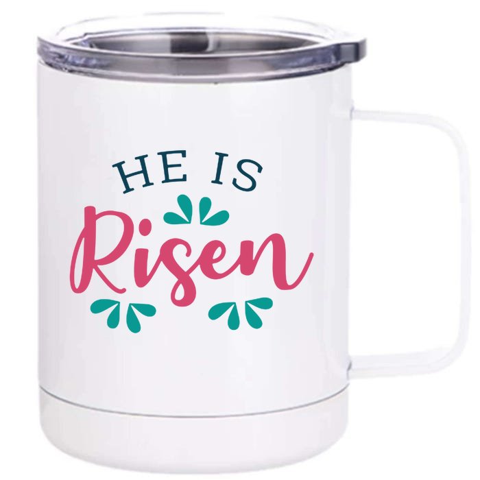 He Is Risen Easter Jesus Front & Back 12oz Stainless Steel Tumbler Cup