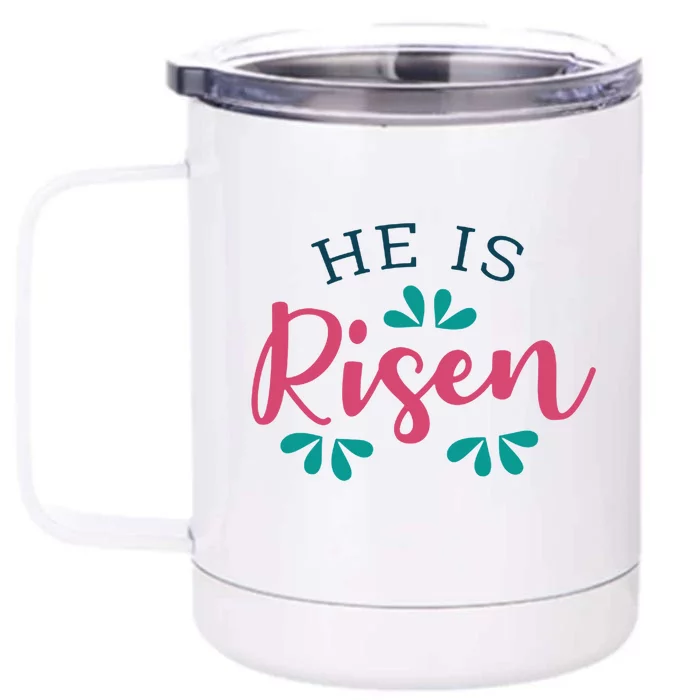 He Is Risen Easter Jesus Front & Back 12oz Stainless Steel Tumbler Cup