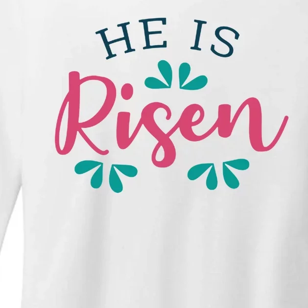 He Is Risen Easter Jesus Womens CVC Long Sleeve Shirt