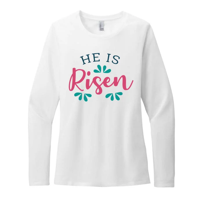 He Is Risen Easter Jesus Womens CVC Long Sleeve Shirt