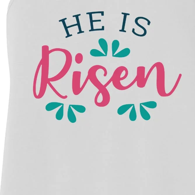 He Is Risen Easter Jesus Women's Racerback Tank