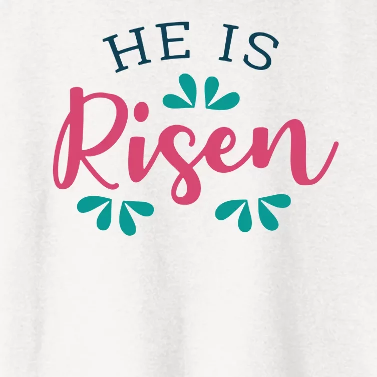 He Is Risen Easter Jesus Women's Crop Top Tee