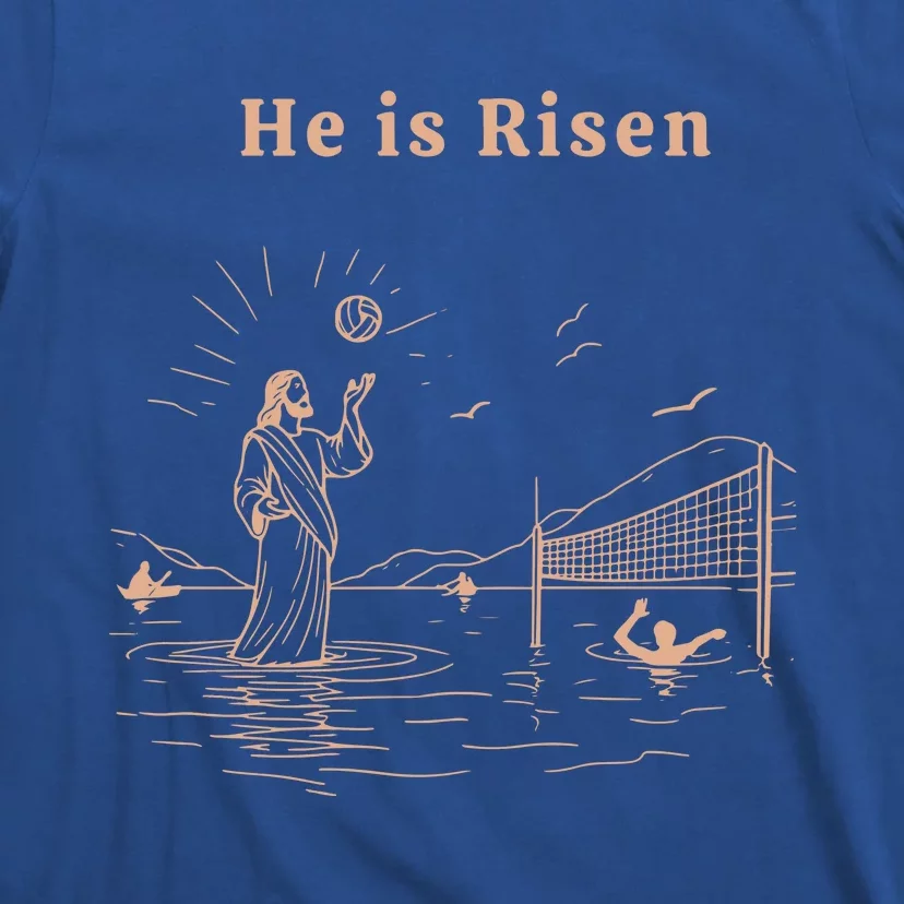 He Is Risen Jesus Playing Volleyball Easter T-Shirt