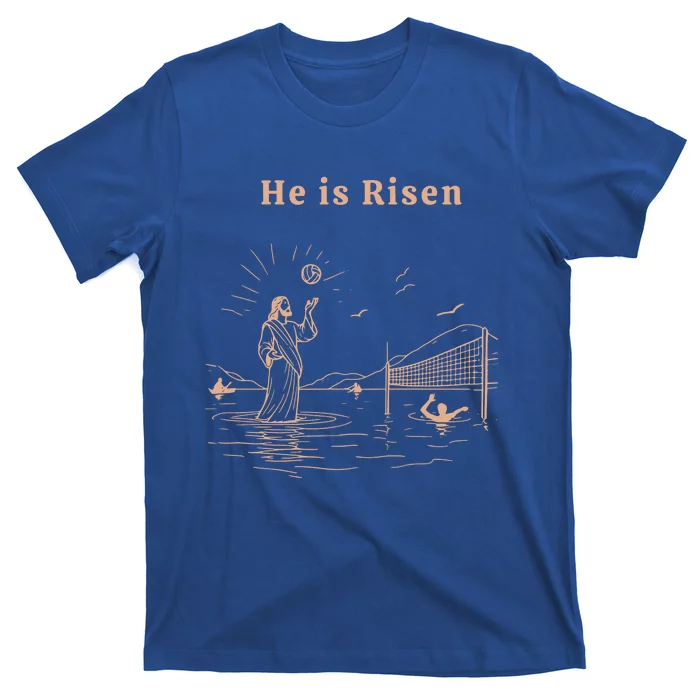 He Is Risen Jesus Playing Volleyball Easter T-Shirt