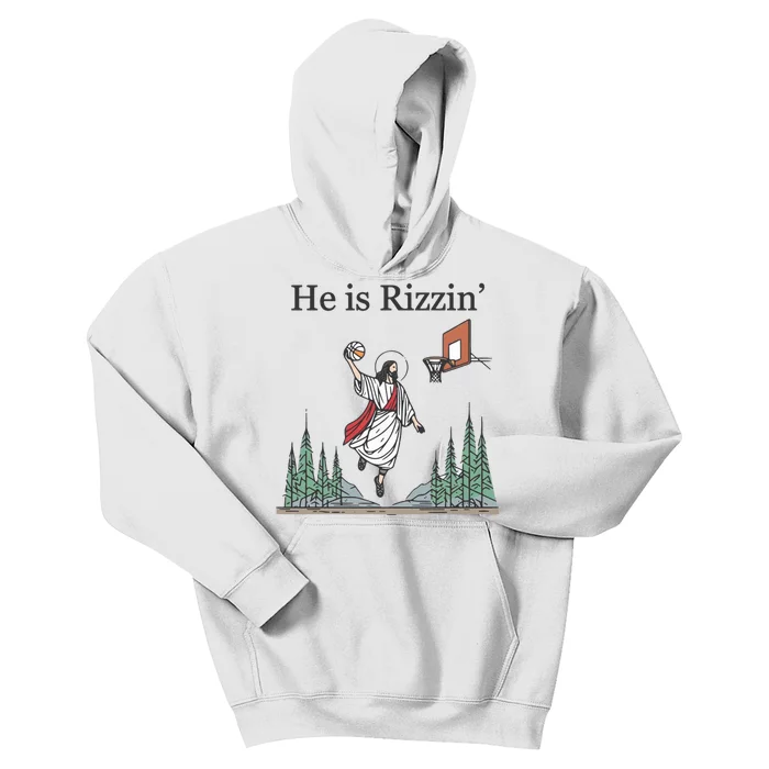 He Is Rizzin Kids Hoodie