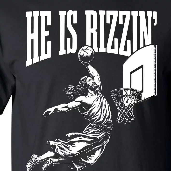 He Is Rizzin Funny Jesus Basketball Meme Tall T-Shirt