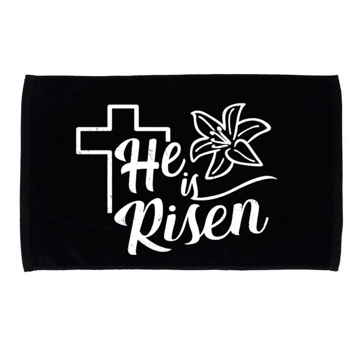 He Is Risen Easter Jesus Cross Microfiber Hand Towel