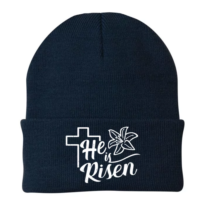 He Is Risen Easter Jesus Cross Knit Cap Winter Beanie