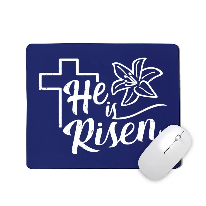 He Is Risen Easter Jesus Cross Mousepad