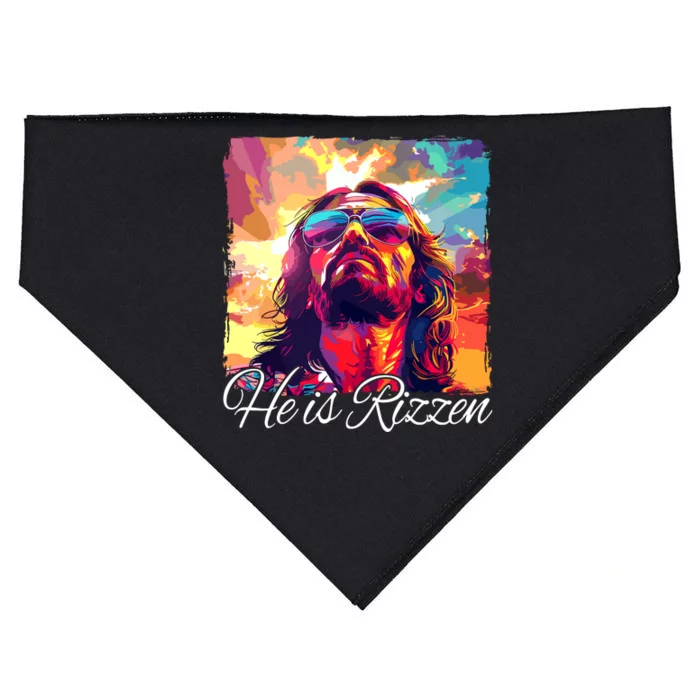 He Is Rizzen Jesus USA-Made Doggie Bandana