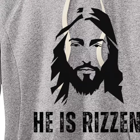 He Is Rizzen Funny Jesus Christ Meme Christian Faith Love Women's Fleece Hoodie