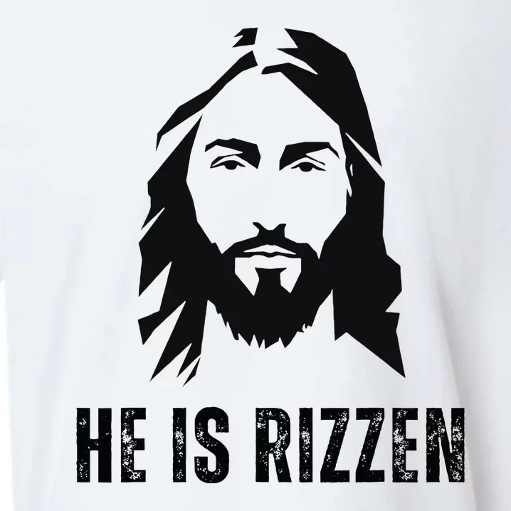 He Is Rizzen Funny Jesus Christ Meme Christian Faith Love Sueded Cloud Jersey T-Shirt