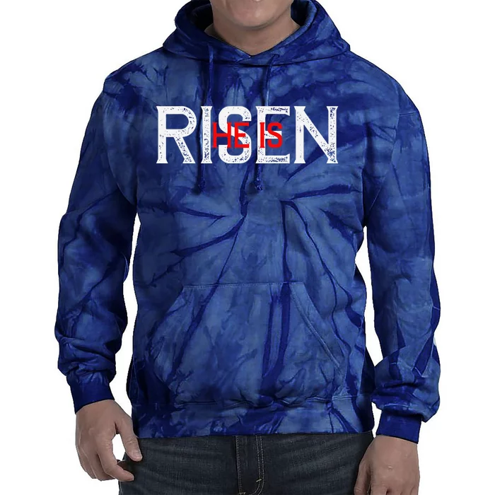 He Is Risen, Easter, Jesus Love Faith Tie Dye Hoodie