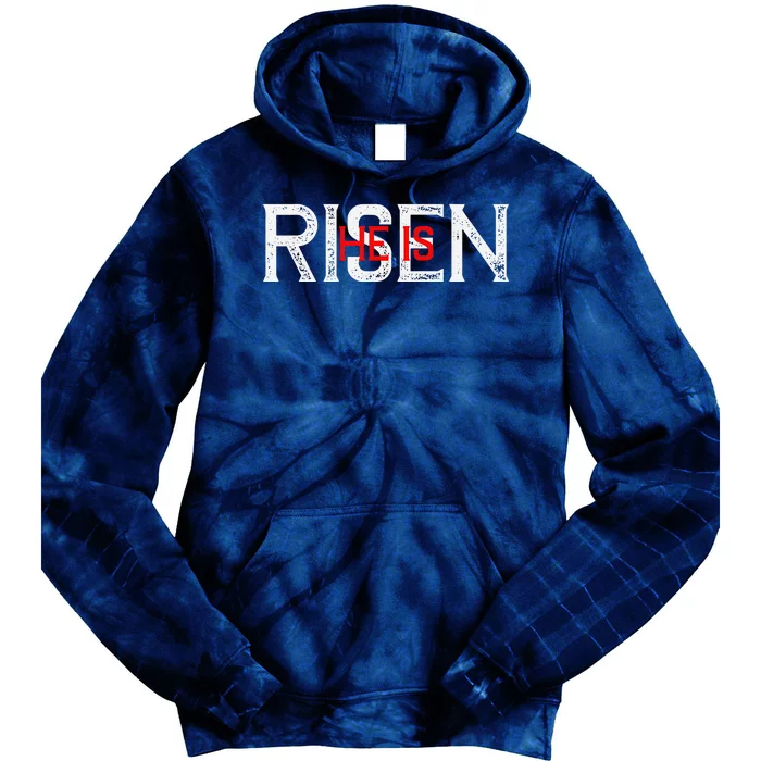 He Is Risen, Easter, Jesus Love Faith Tie Dye Hoodie