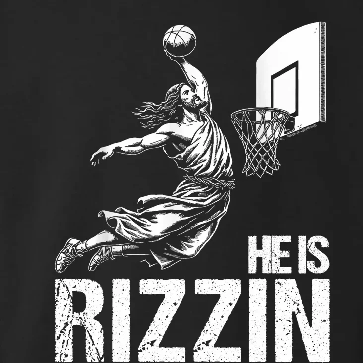 He Is Rizzin Funny Jesus Playing Basketball Meme Toddler Hoodie