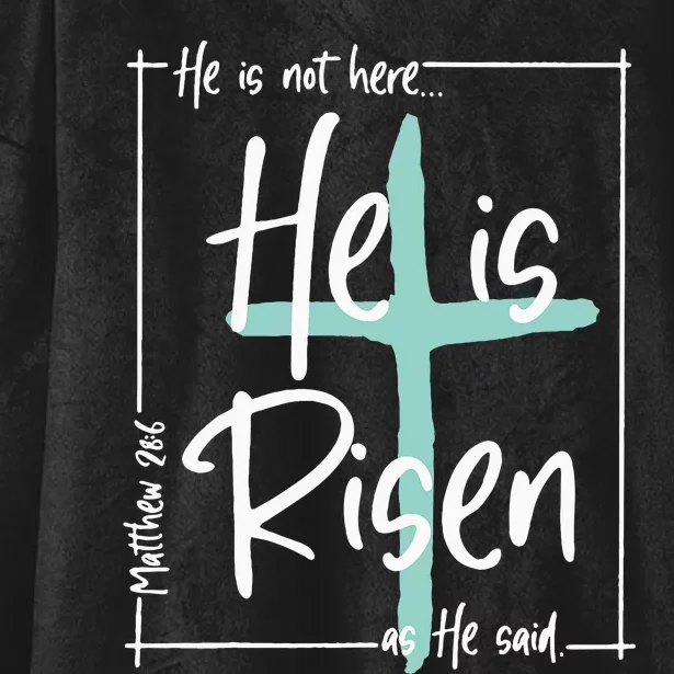 He Is Risen Easter Christian Cross Hooded Wearable Blanket