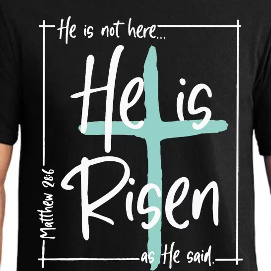 He Is Risen Easter Christian Cross Pajama Set