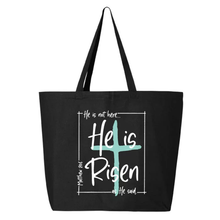 He Is Risen Easter Christian Cross 25L Jumbo Tote