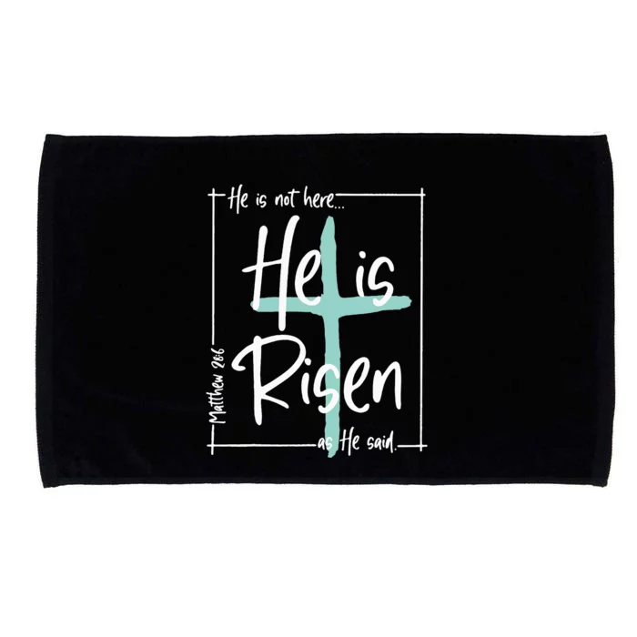 He Is Risen Easter Christian Cross Microfiber Hand Towel