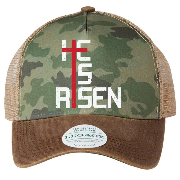 He Is Risen Cross Jesus Easter Christian Religious Legacy Tie Dye Trucker Hat