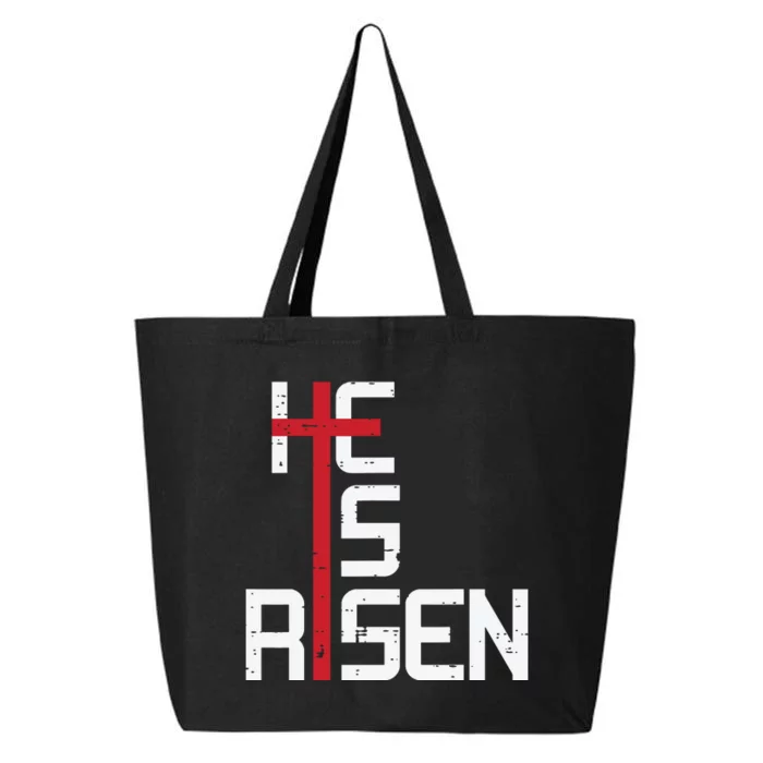 He Is Risen Cross Jesus Easter Christian Religious 25L Jumbo Tote