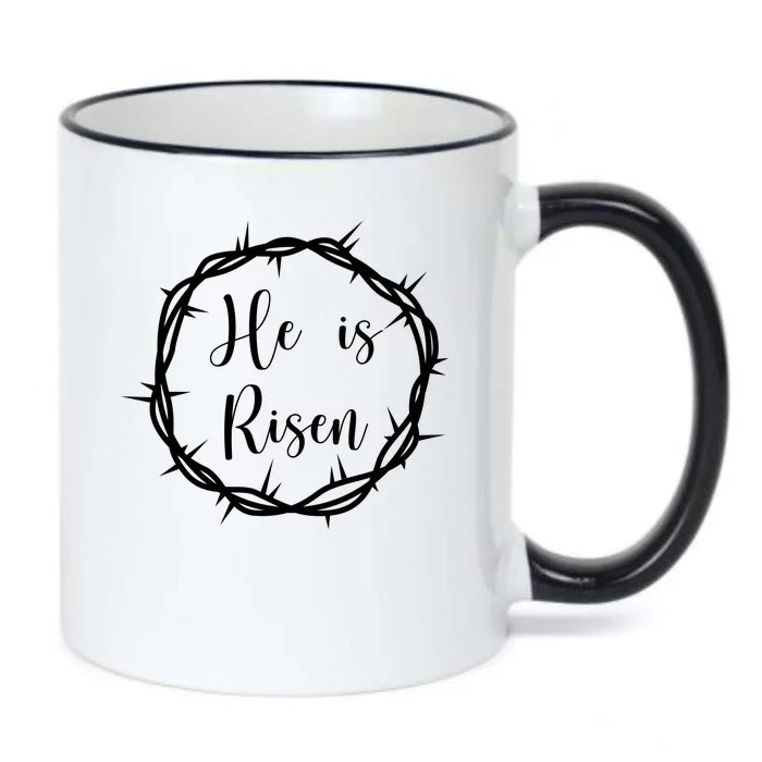 He Is Risen Easter Christ Black Color Changing Mug