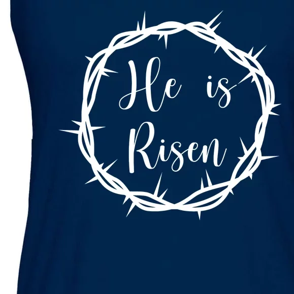 He Is Risen Easter Christ Ladies Essential Flowy Tank