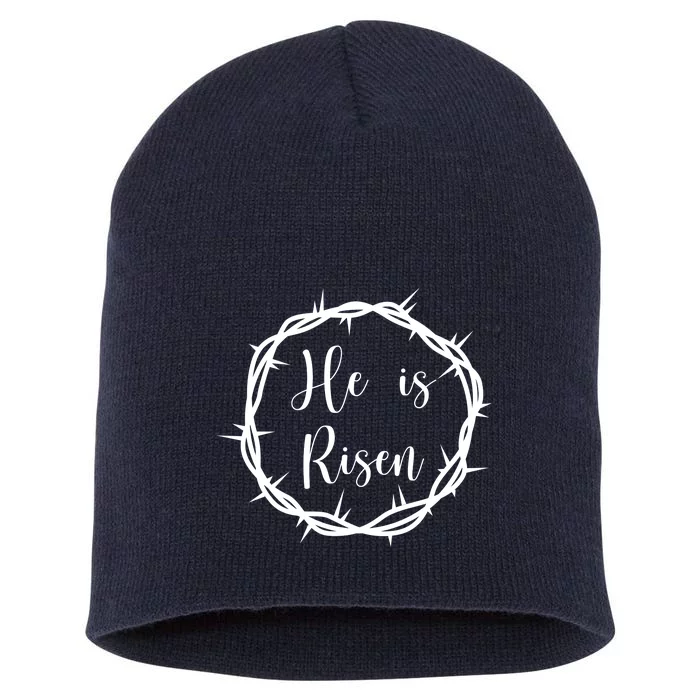 He Is Risen Easter Christ Short Acrylic Beanie