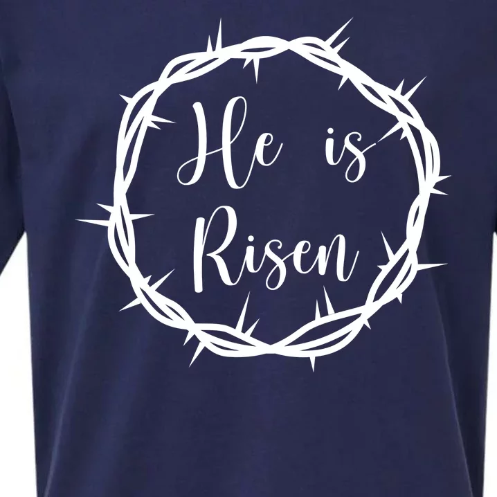 He Is Risen Easter Christ Sueded Cloud Jersey T-Shirt