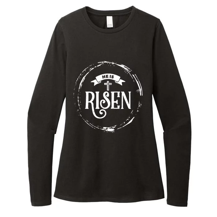 He Is Risen Religious Easter Jesus Christian Womens CVC Long Sleeve Shirt