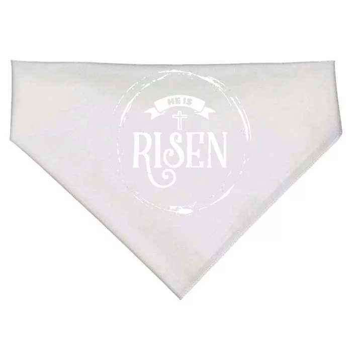 He Is Risen Religious Easter Jesus Christian USA-Made Doggie Bandana