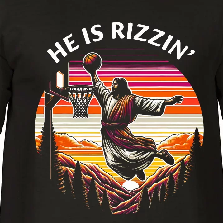 He Is Rizzin Jesus Basketball Easter Christian Comfort Colors T-Shirt