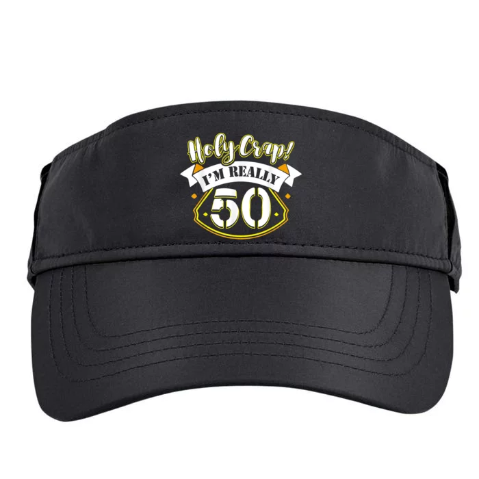 Holy I'm Really 50th Years Old 50 Birthday Gift Adult Drive Performance Visor