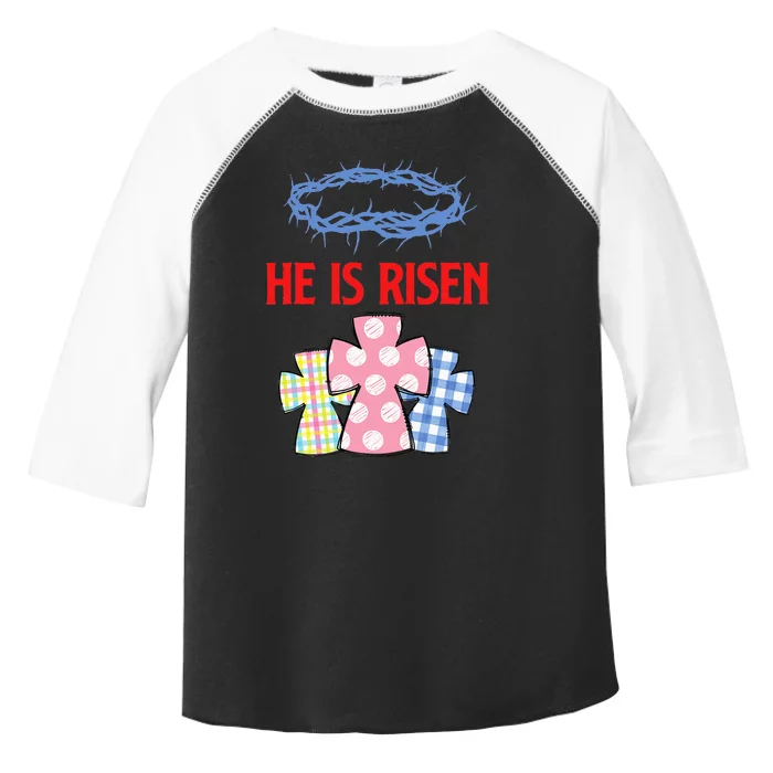 He Is Risen Jesus Christ Resurrection Happy Easter Day Toddler Fine Jersey T-Shirt