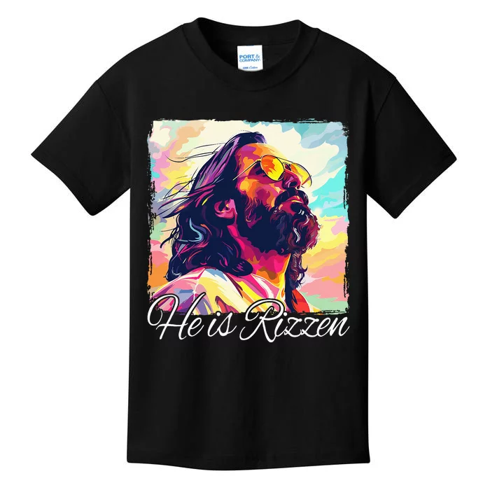 He Is Rizzen Jesus Kids T-Shirt