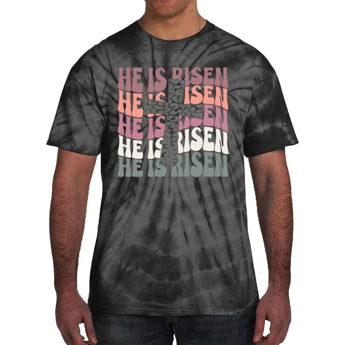 He Is Risen Easter Christian Tie-Dye T-Shirt