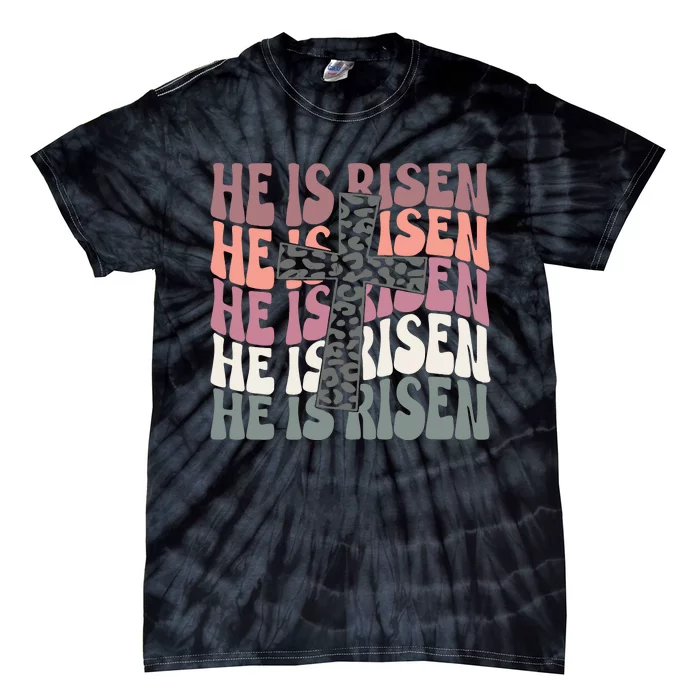 He Is Risen Easter Christian Tie-Dye T-Shirt