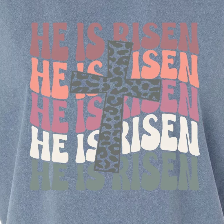 He Is Risen Easter Christian Garment-Dyed Women's Muscle Tee