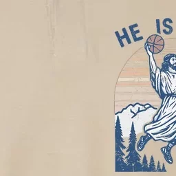 He Is Risen Funny Easter Jesus Playing Basketball Softstyle Adult Sport Polo