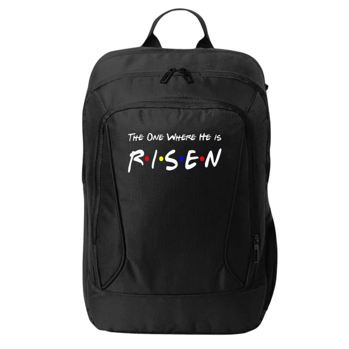 He Is Risen Religious Jesus Cross Easter Sunday City Backpack