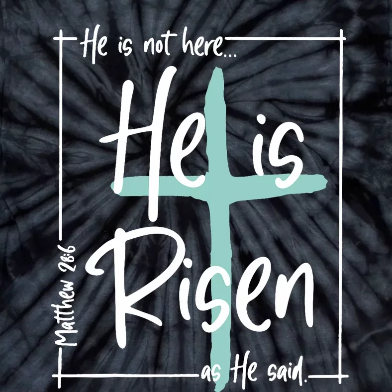 He Is Risen Easter Christian Cross Tie-Dye T-Shirt