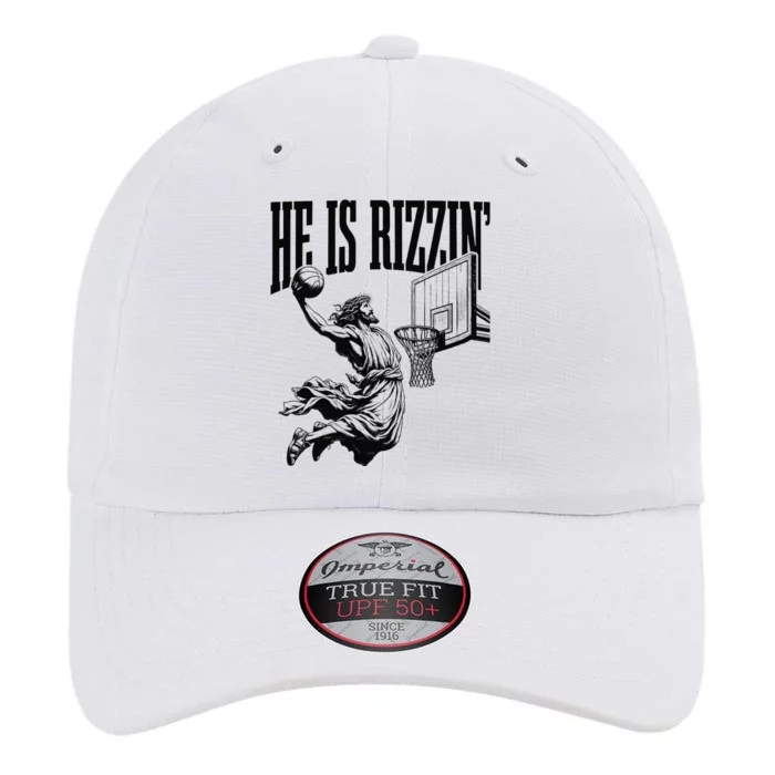 He Is Rizzin Funny Jesus Basketball Easter Meme The Original Performance Cap