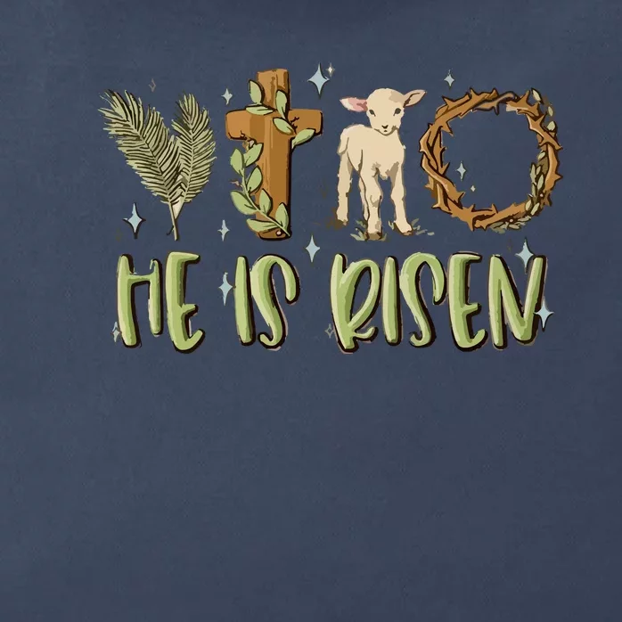 He Is Risen Christian Zip Tote Bag