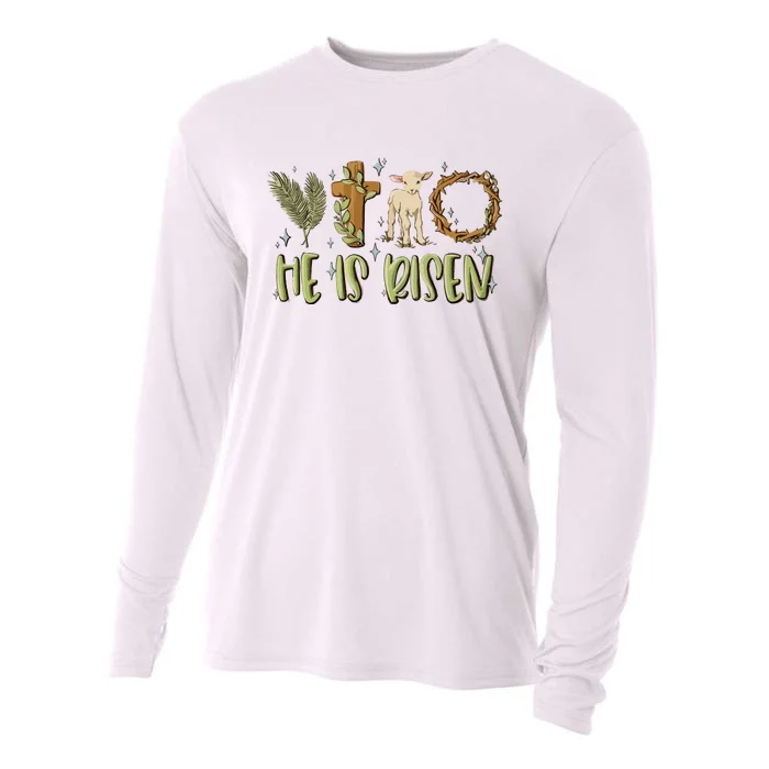 He Is Risen Christian Cooling Performance Long Sleeve Crew