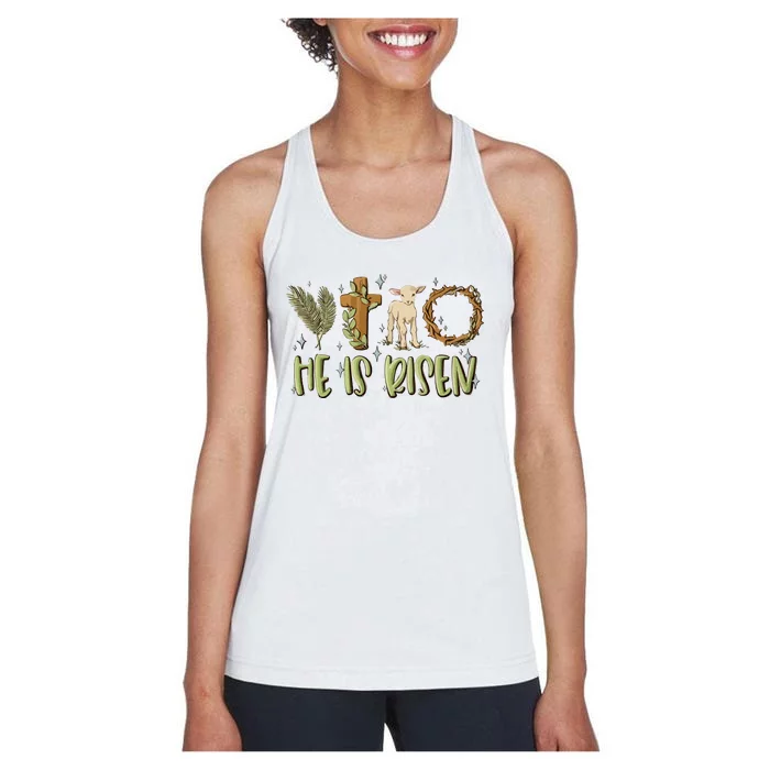 He Is Risen Christian Women's Racerback Tank