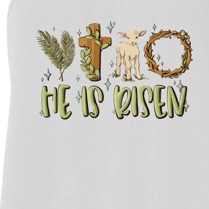 He Is Risen Christian Women's Racerback Tank