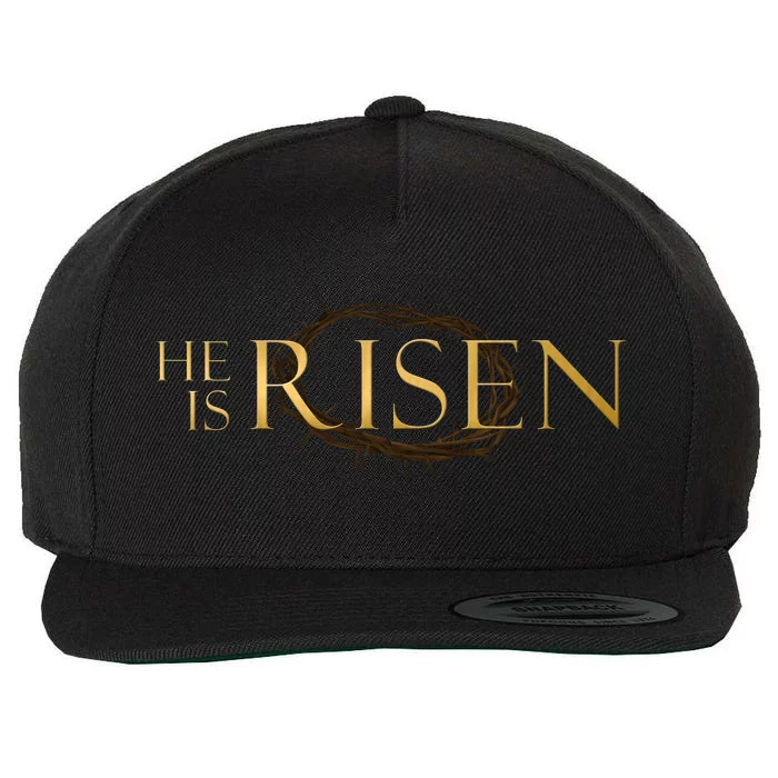 He Is Risen Jesus Christ Easter Wool Snapback Cap