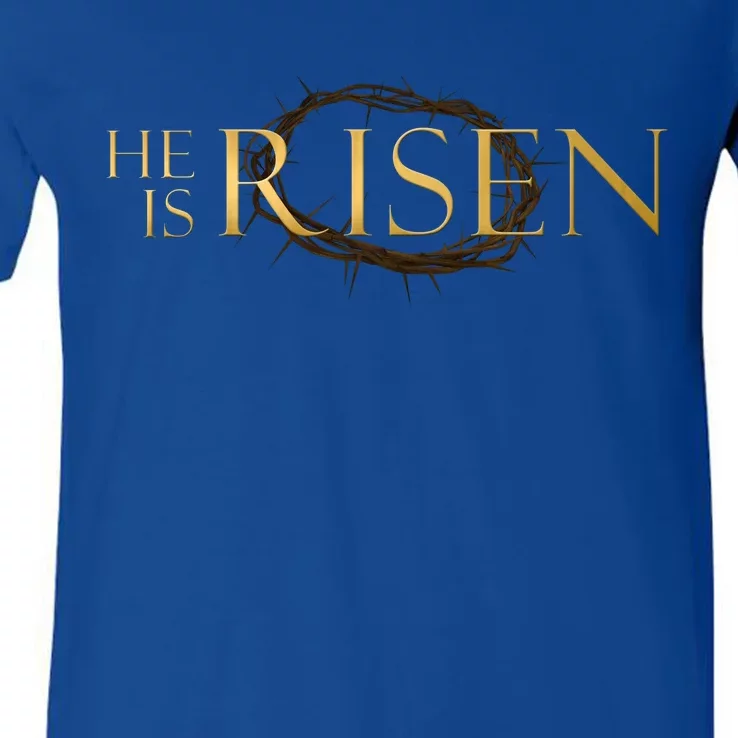 He Is Risen Jesus Christ Easter V-Neck T-Shirt