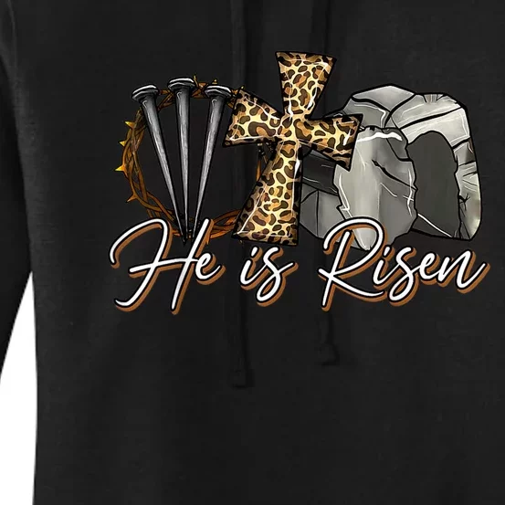 He Is Risen Jesus Christian Easter Day Religious Gifts Women Women's Pullover Hoodie