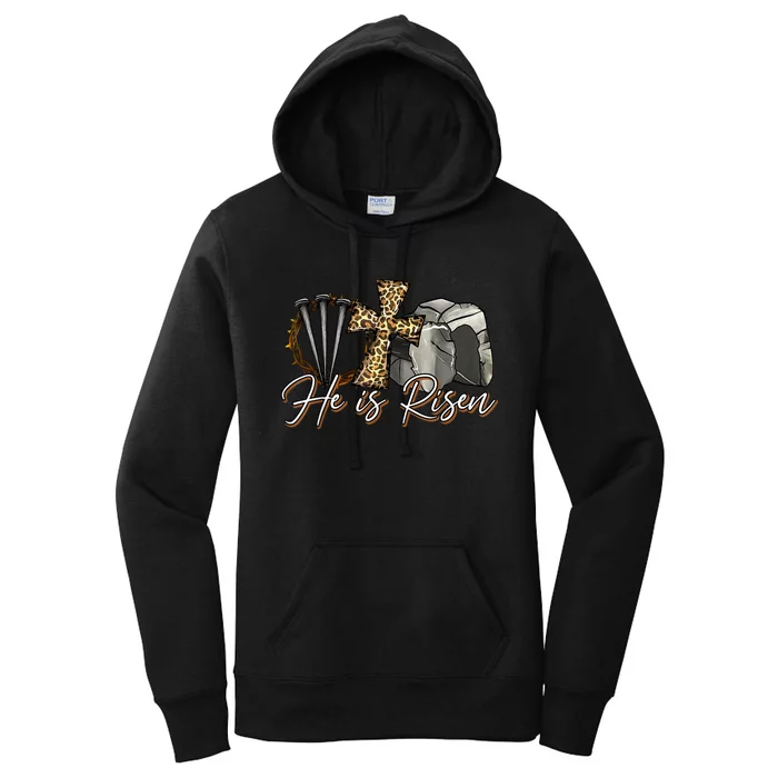 He Is Risen Jesus Christian Easter Day Religious Gifts Women Women's Pullover Hoodie